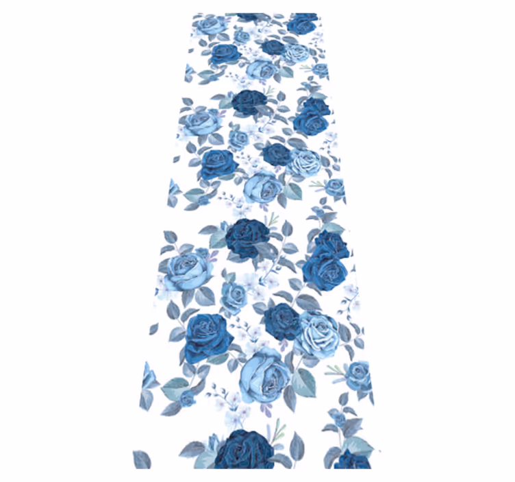 Tapete vinílico natureza padrão azul e selvagem - TenStickers
