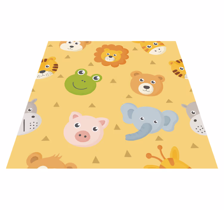Tapete de vinil para bebés dos animais do jardim zoológico - TenStickers