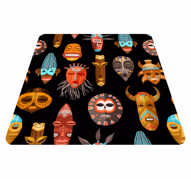 Tapete de vinil étnico Máscaras tribais - TenStickers