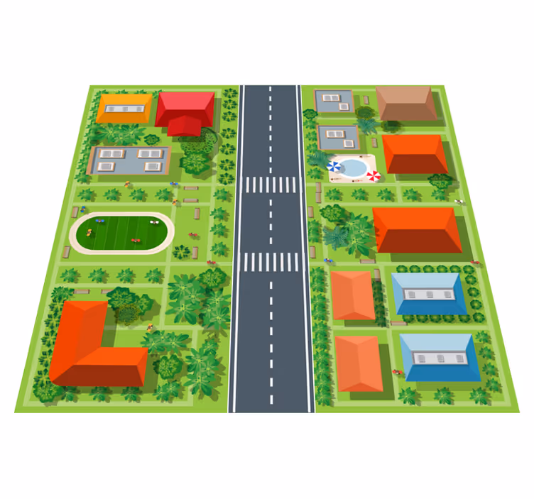 Tapete de vinil de estradas Cidade magnífica - TenStickers