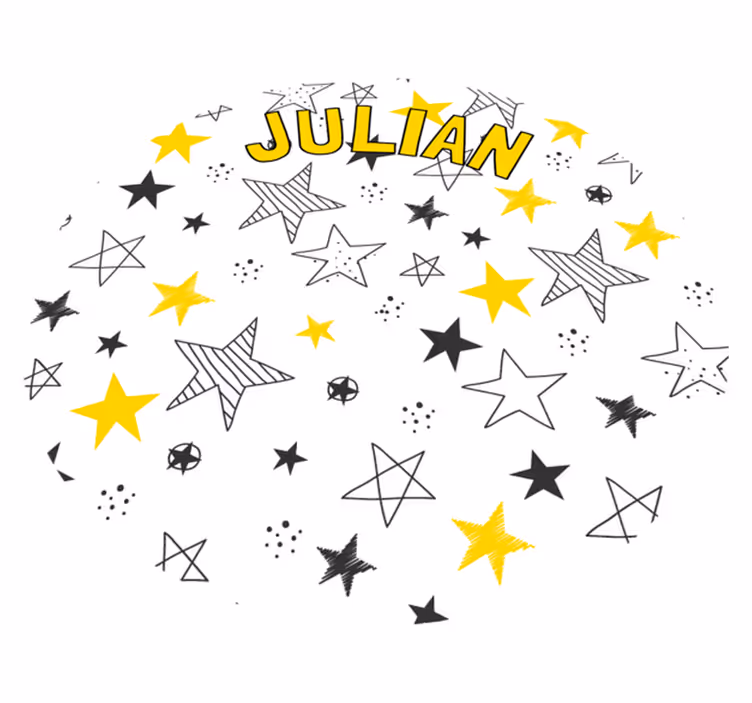 Tapete de vinil de estrelas personalizável redondo  - TenStickers