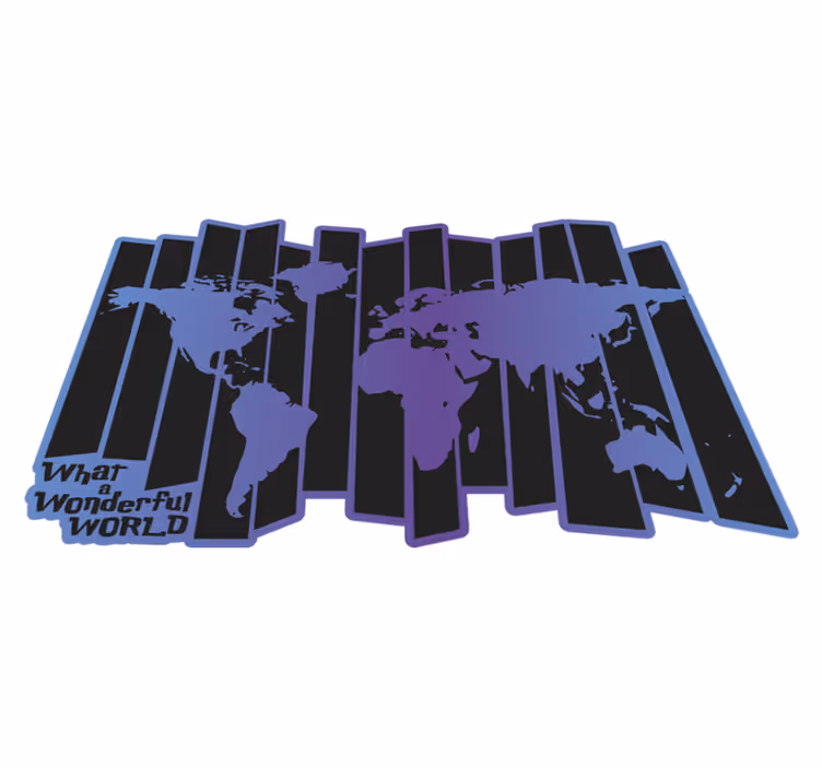 Tapete de vinil mapa mundo maravilhoso  - TenStickers