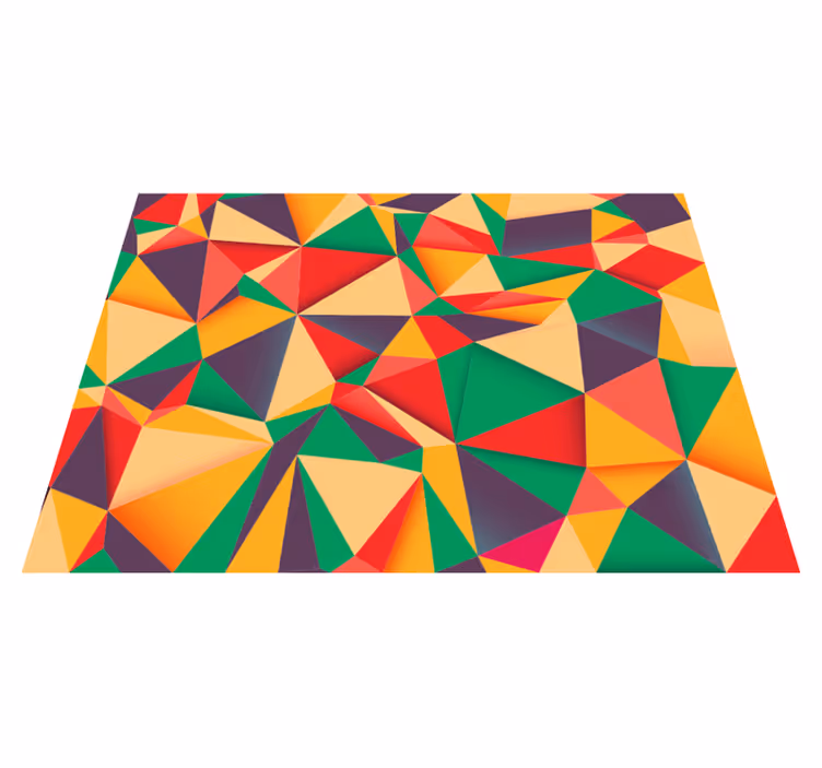 Tapete de vinil triângulos coloridos - TenStickers