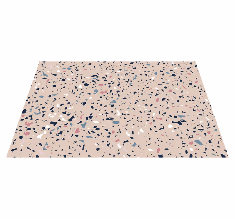 Fabuloso tapete de vinil textura de pedra terrazzo  - TenStickers