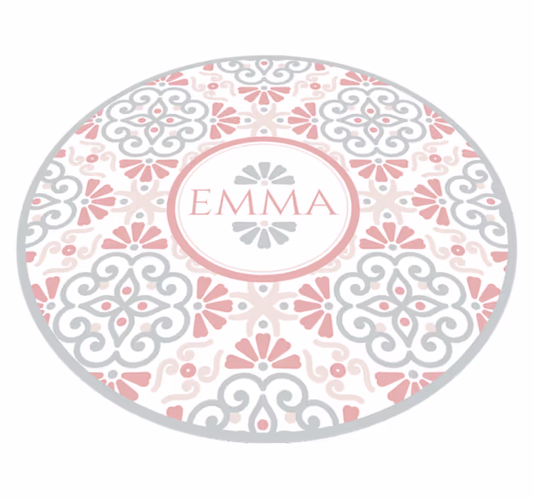 Tapete vinílico com nome mandala personalizada - TenStickers