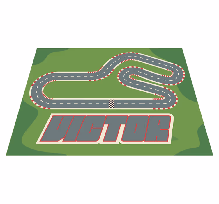 Tapete de vinil Pista de corrida personalizada - TenStickers