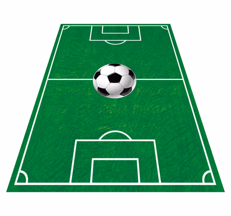 Tapete vinílico juvenil de campo de futebol - TenStickers