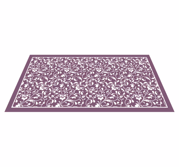 Tapete de salão de paisley em folha ornamental - TenStickers