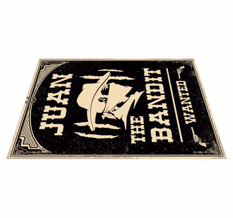 Bandido com nome tapete de vinil com nome - TenStickers