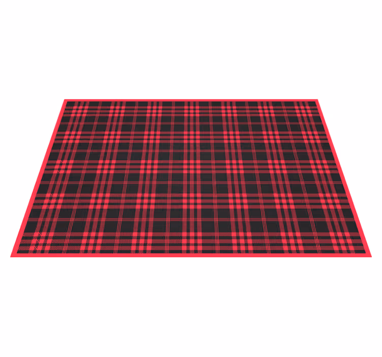 Tapete de vinil de riscas de tartan de natal - TenStickers