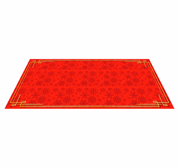 Tapete vermelho de vinil com flocos de neve - TenStickers