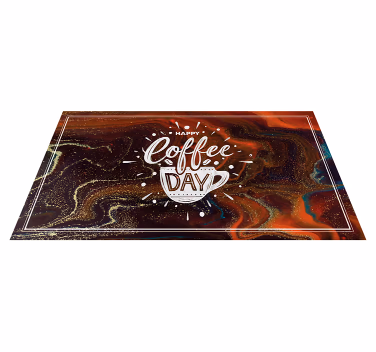 Tapete de vinil de mármore de café personalizado - TenStickers