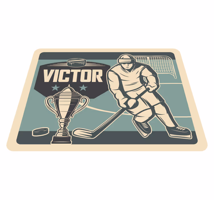 Tapete vinílico com nome gráfico esportivo personalizável - TenStickers