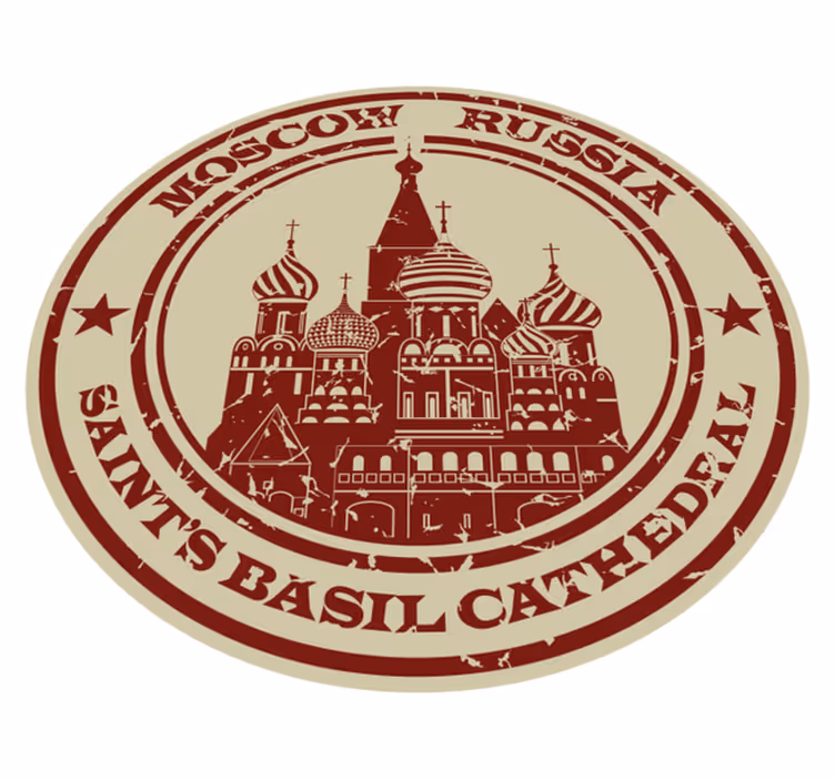 Tapete de vinil com carimbo da catedral de moscou - TenStickers