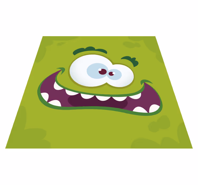 Tapete de vinil verde monstro tapete de vinil infantil - TenStickers