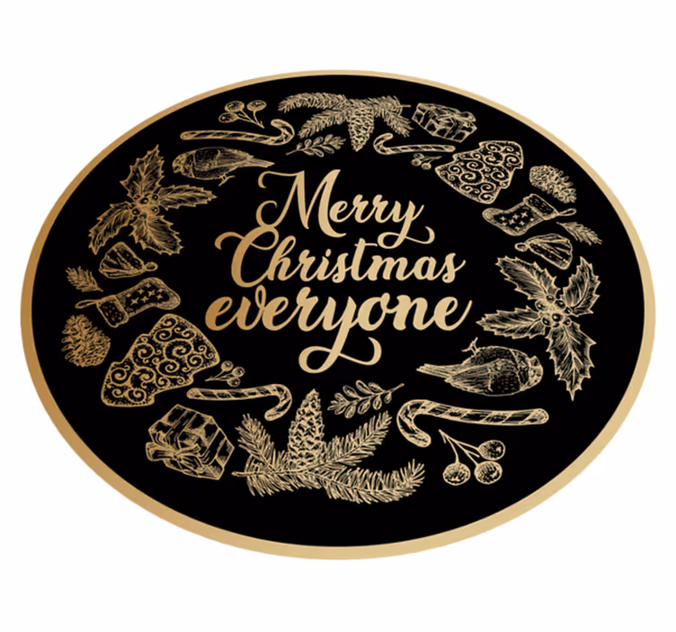 Feliz natal a todos tapete para árvore de natal - TenStickers