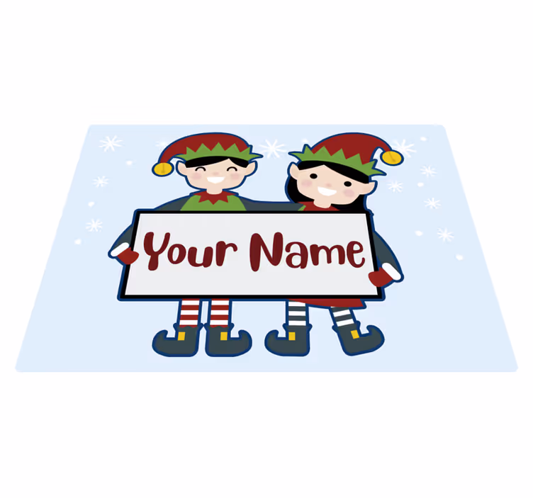 Tapete vinílico com nome elfos personalizados - TenStickers