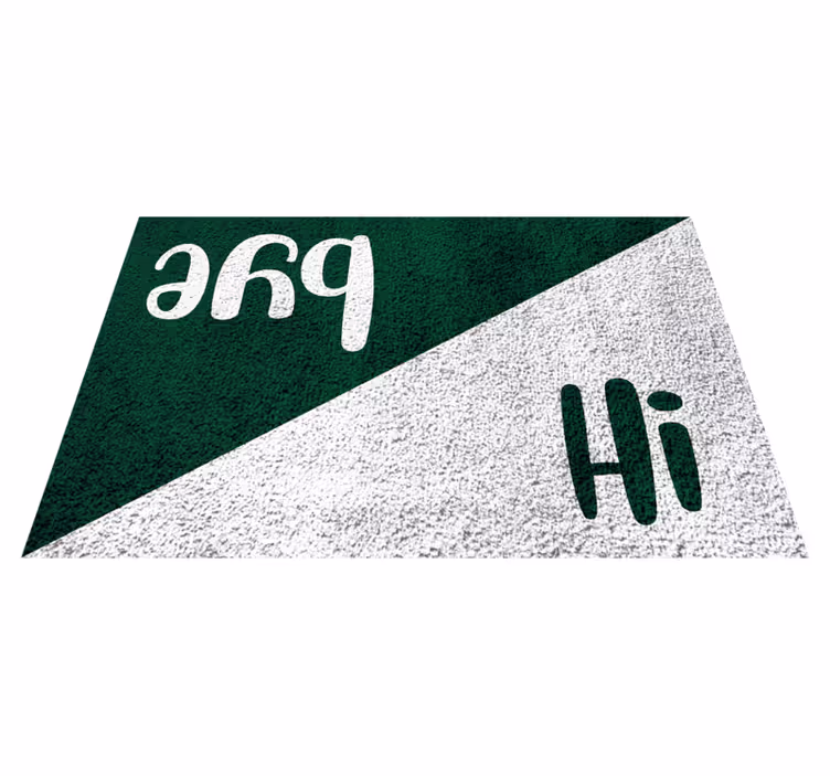 Oi e tchau tapete de vinil personalizado - TenStickers