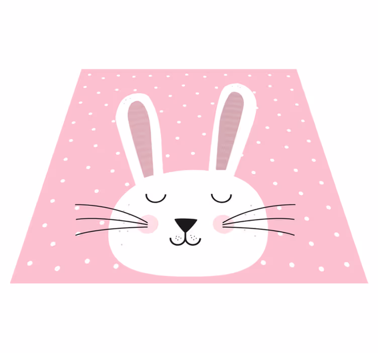 Tapete de vinil para crianças coelhinho rosa fofo - TenStickers