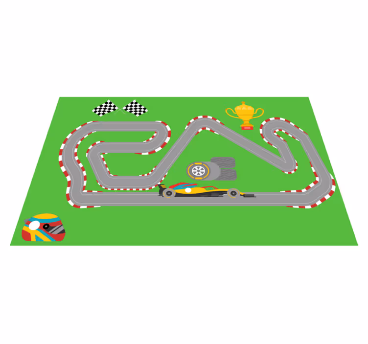 Tapete de vinil para pista de carro de corrida - TenStickers