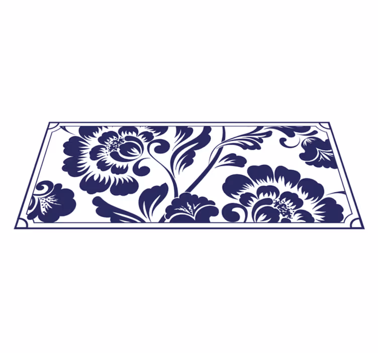 Tapete vintage com rosetas brancas e pretas - TenStickers