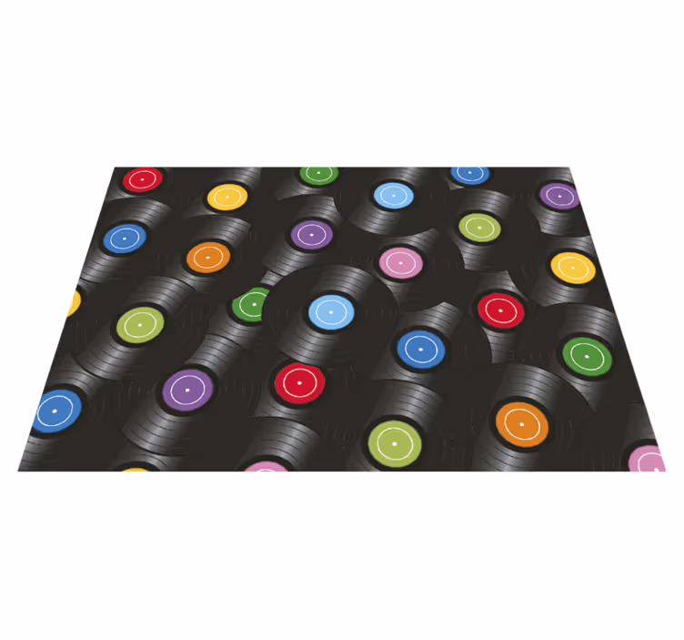 Tapete de vinil com discos de vinil tapete vintage - TenStickers
