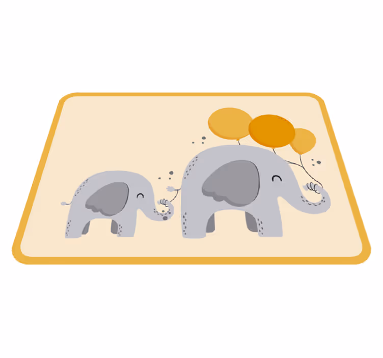 Tapete de vinil para crianças dois elefantes - TenStickers