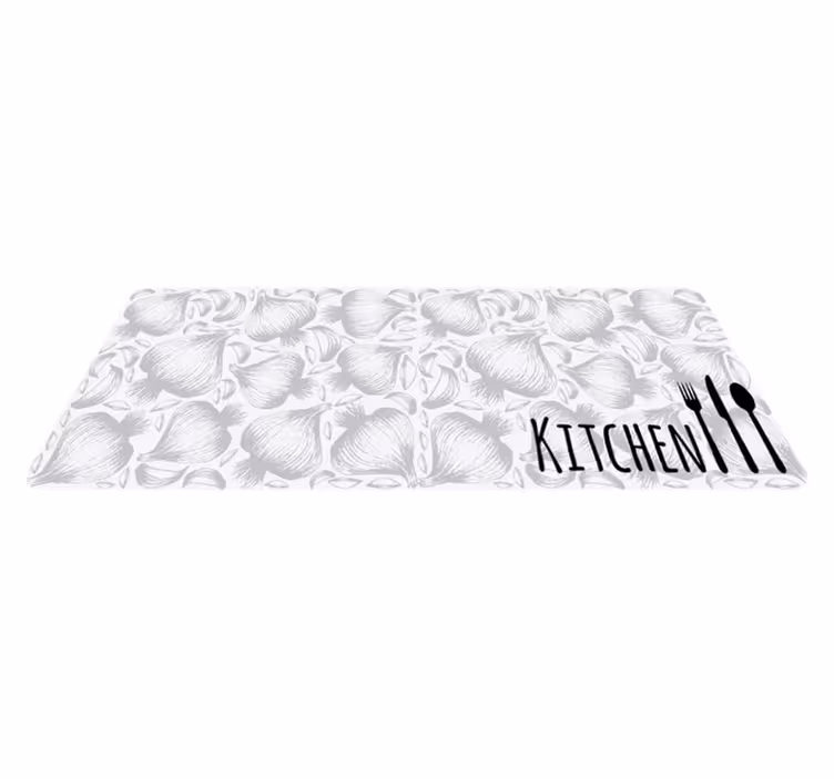 Tapete de vinil tapete de cozinha para garfo e faca personalizado - TenStickers