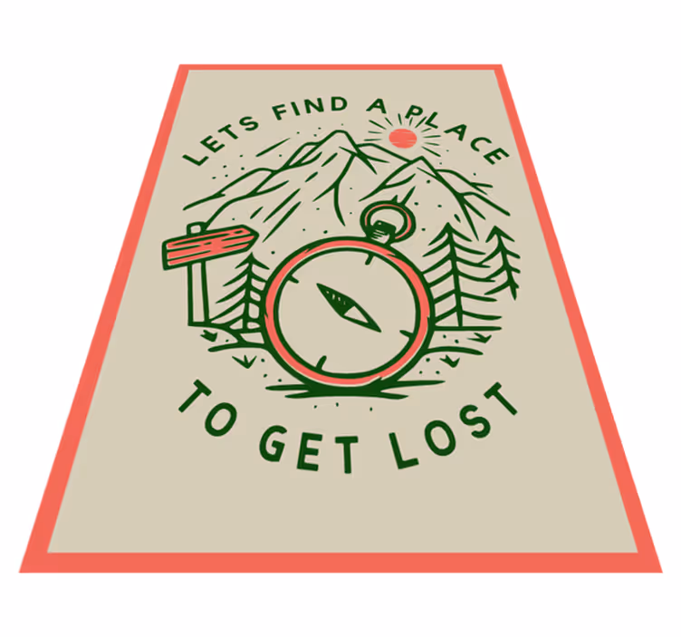 Tapete vinílico frases e textos explore a aventura compass - TenStickers