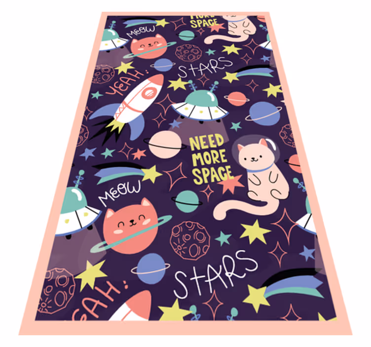 Tapete vintage espaço pop para quarto - TenStickers