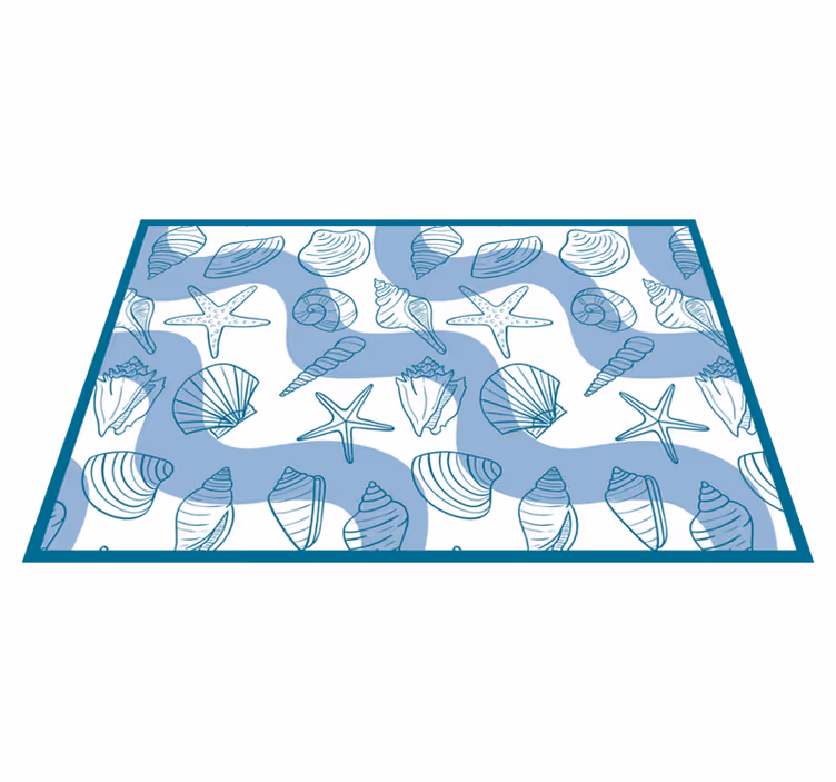 Padrões de conchas marinhas tapete animal - TenStickers