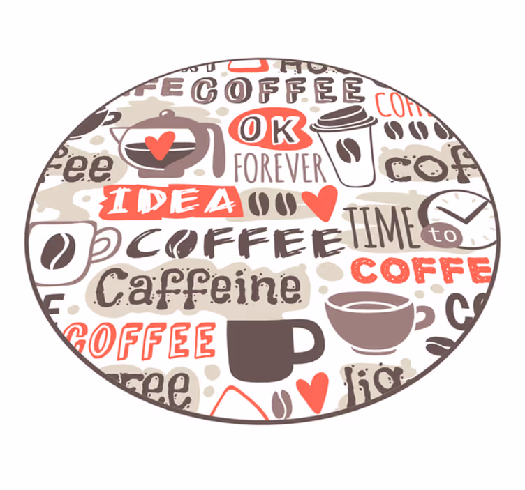 Tapete de vinil com tema de café - TenStickers