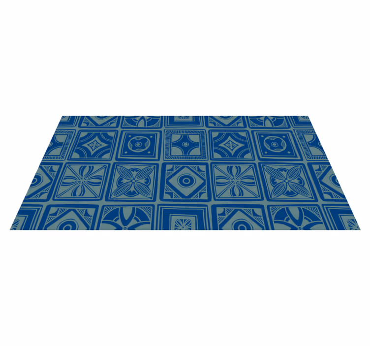 Tapete moderno de três tons de azul - TenStickers