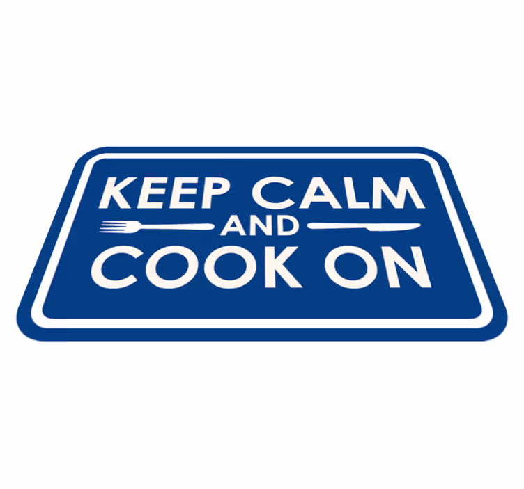 Tapete vinílico frases e textos mantenha a calma cozinheira - TenStickers