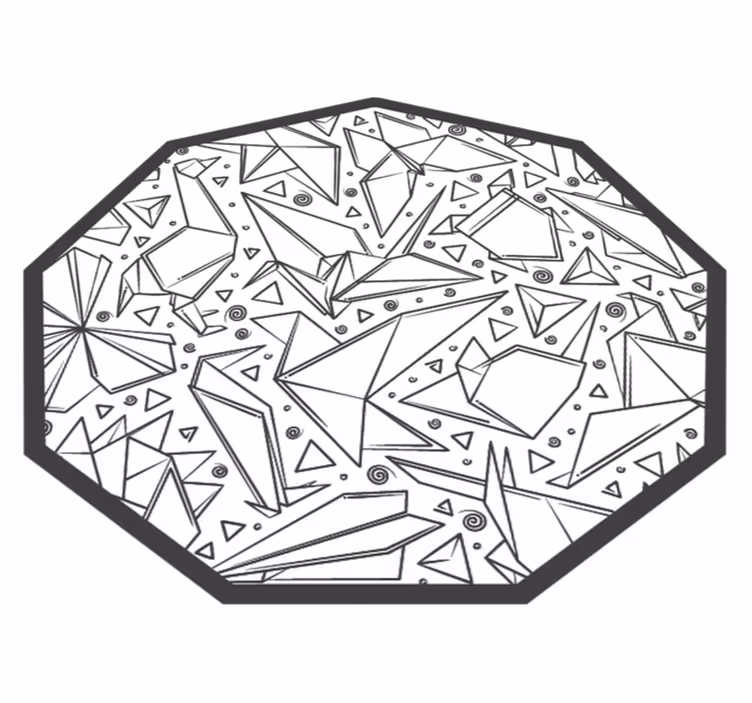 Tapete vinílico geométricas formas geométricas octagonais - TenStickers