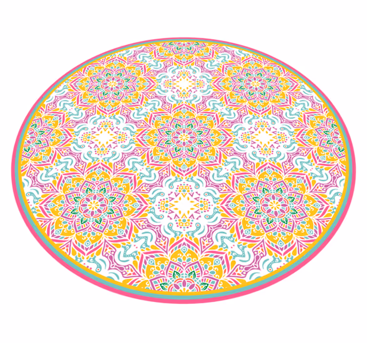 Tapete de vinil de mandala de mosaico colorido - TenStickers