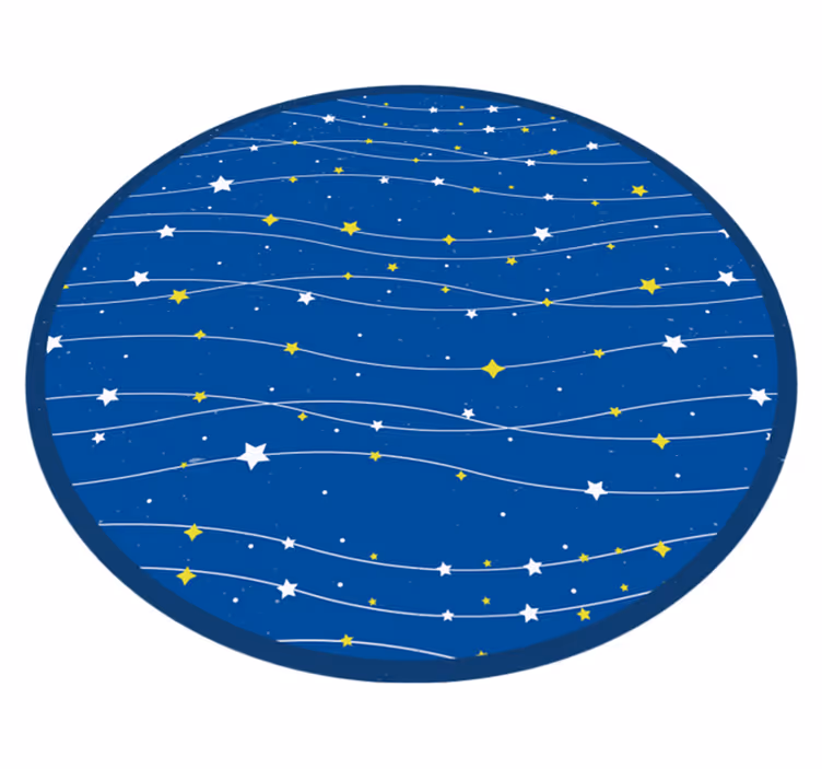 Estrelas em fundo azul para crianças tapete estrela - TenStickers