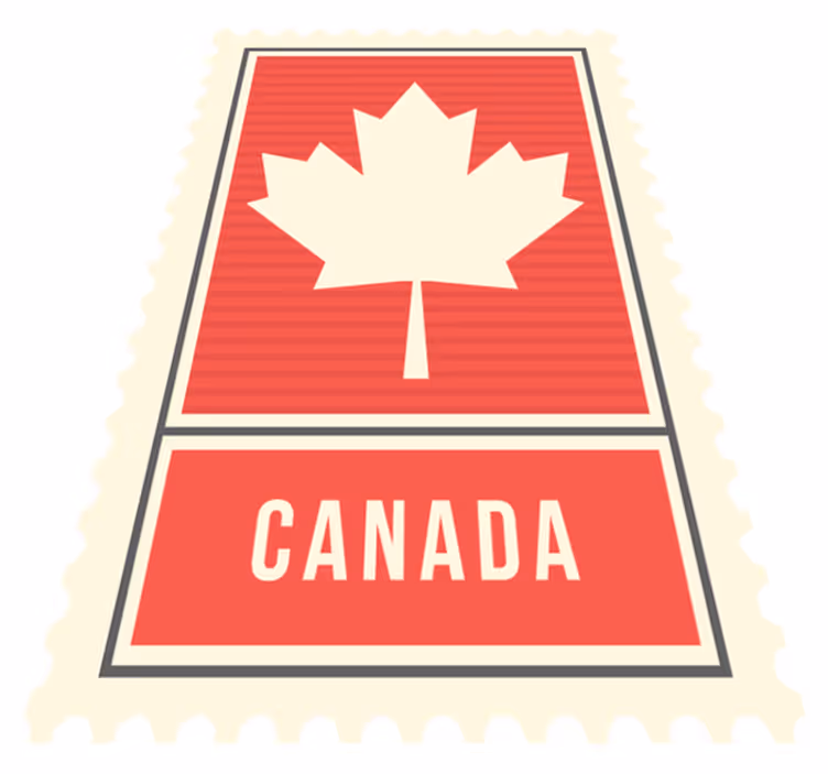 Tapete canadense de vinil em folha de bordo - TenStickers