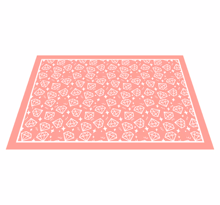 Diamantes geométricos tons de rosa tapetes geométricos - TenStickers