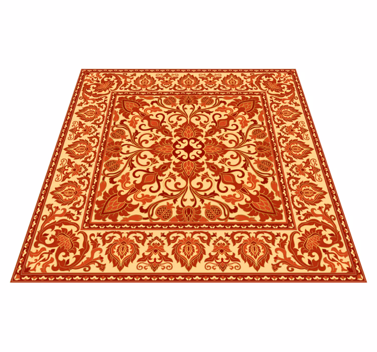 Tapete vermelho vintage com padrão antigo - TenStickers