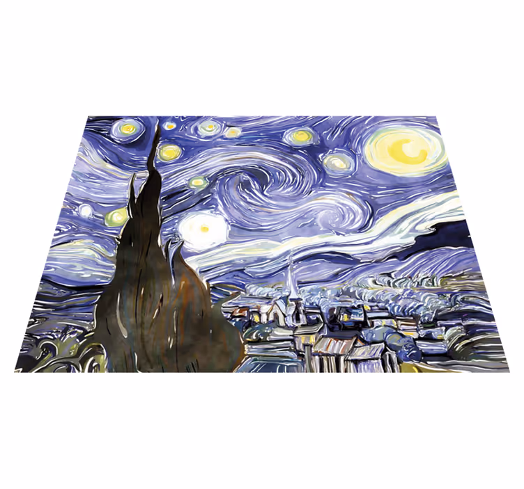 Céu de van gogh com estrelas tapete vintage - TenStickers