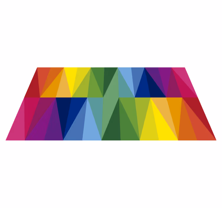 Triângulos do arco-íris tapetes geométricos de vinil - TenStickers