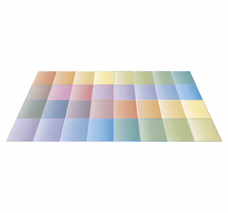 Tapete de vinil de azulejo multicolorido - TenStickers