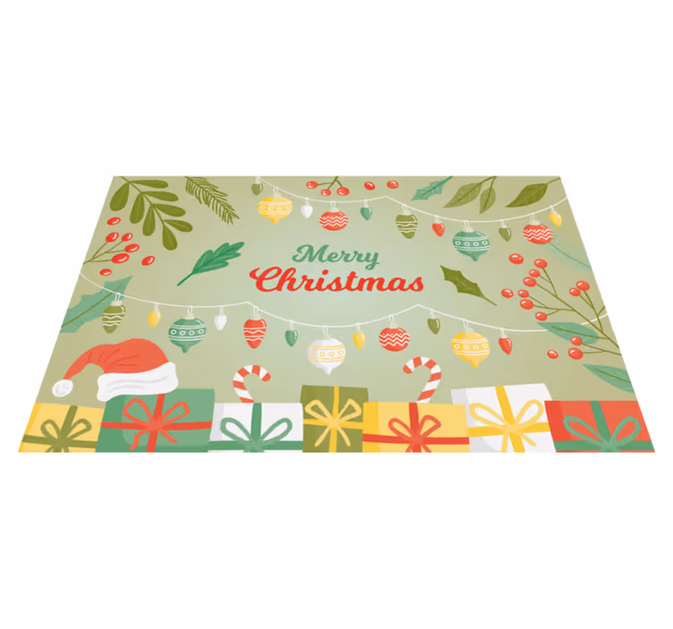 Feliz natal e presentes tapete para árvore de natal - TenStickers