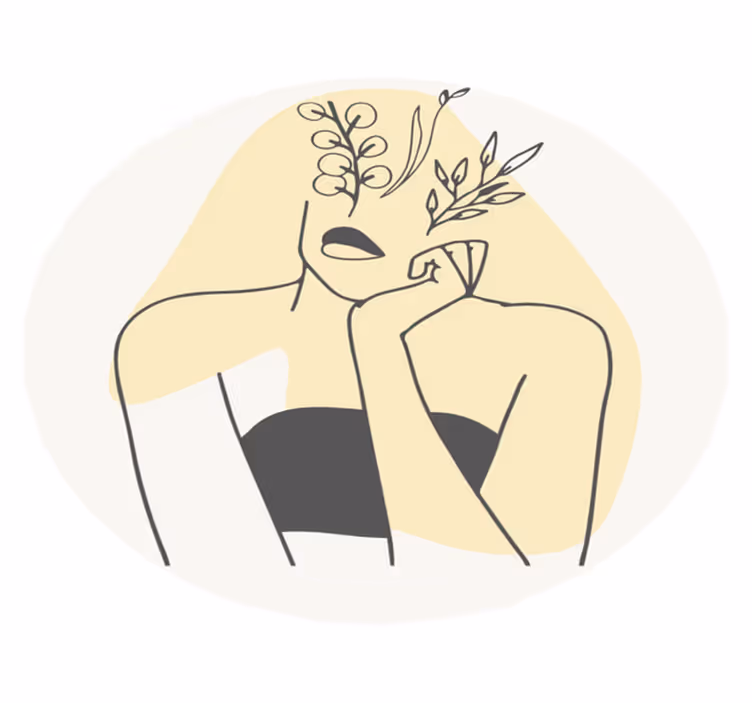 Tapete moderno feminino elegante estilo arte - TenStickers