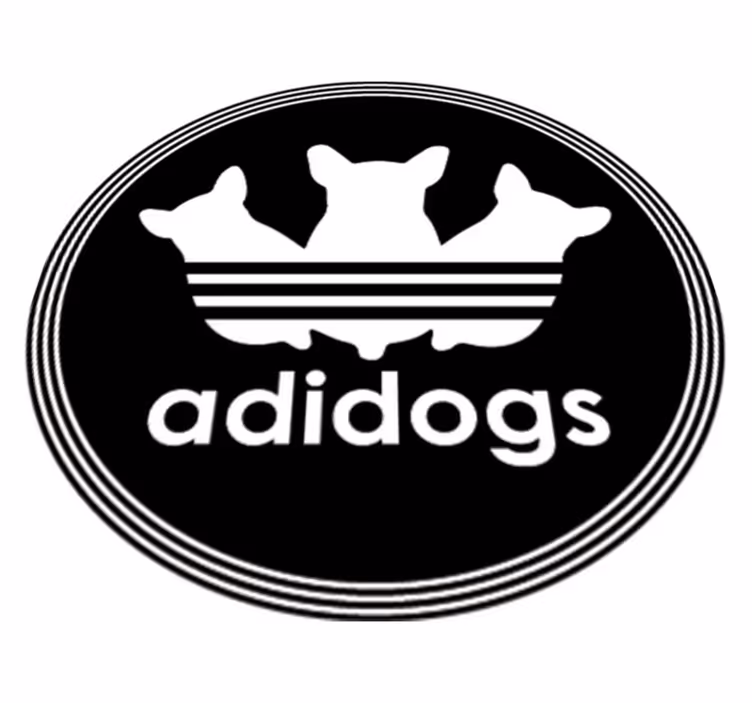 Tapete de vinil de animais engraçados adidogs - TenStickers