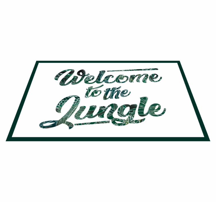 Bem-vindo ao tapete personalizado da selva - TenStickers