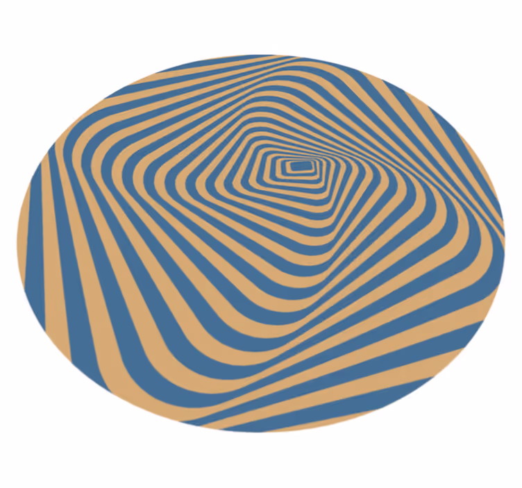 Tapete moderno de linhas azuis trippy - TenStickers
