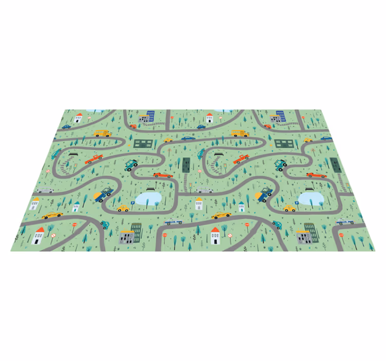 Cidade para crianças com tapete de estrada - TenStickers