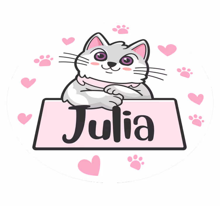 Tapete infantil de vinil com gato - TenStickers
